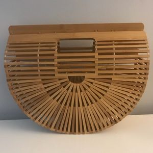Bamboo handmade purse! Perfect size:11" x 8" x 3"